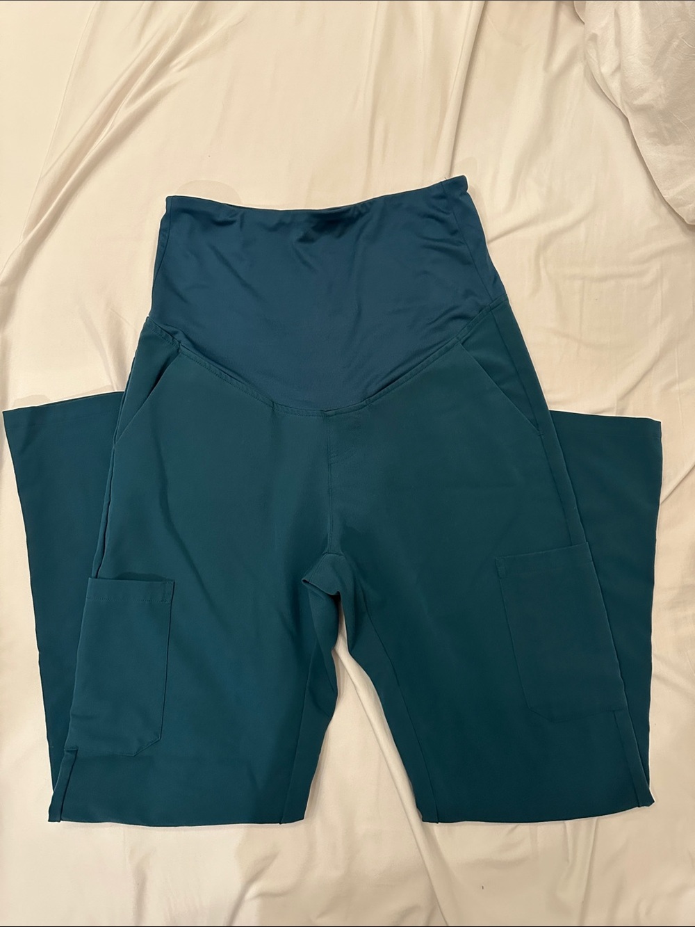 Mandala scrub pants - Maternity Cargos Caribbean Blue - S / Petite